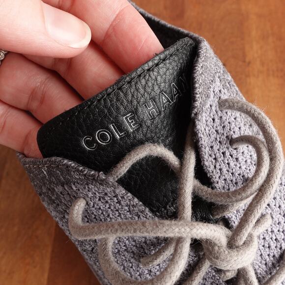 Cole Haan Oxford Men SZ 12M Gray ZeroGrand Stitchlite Wingtip Comfort Dress Shoe - Picture 14 of 14